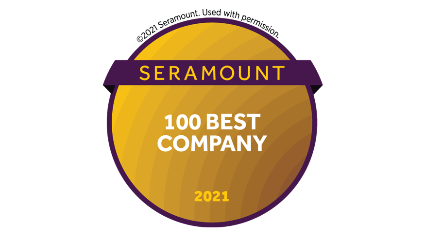 2021 Seramount 100 Best Company award logo